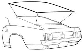 1969 1970 Mustang Fastback Rear Window Weatherstrip