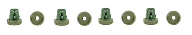 3/32 Sleeve Barrel Nut Wartime Olive Drab or Green Dipspin & Rubber with Plastisol 4 Pieces Best