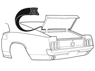 1969 1970 Mustang Fastback Trunk Weatherstrip