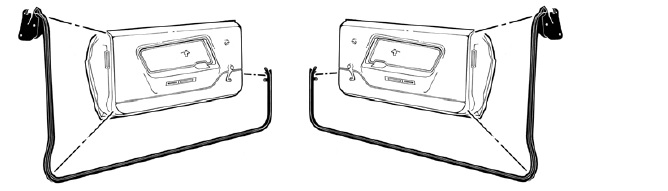 NEPM Pair 1964-1966 Mustang Door Weatherstrips - Best Quality, USA Made, C5ZZ-6520530