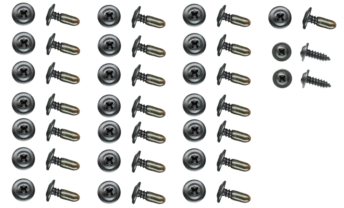 1968 Mustang Coupe Roof Rail Weatherstrip Molding Hardware 24 Piece Kit -  Best on Market - New