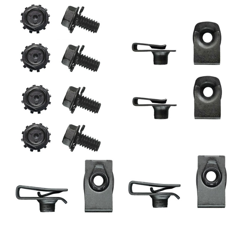 1969 1970 Mustang Fastback Folddown Seat Trap Door Prop Bracket Hardware 8 Piece Kit Best USA New