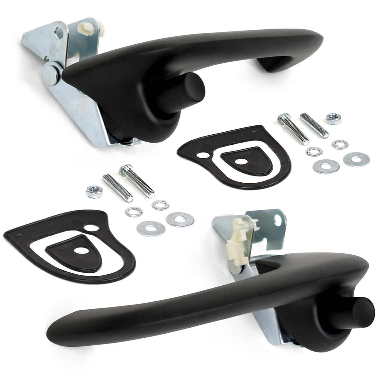 1967 1968 Cougar Mustang 1970-1977 Ford Maverick 1971-1977 Mercury Comet Outside Door Handle Assembly Black Pair