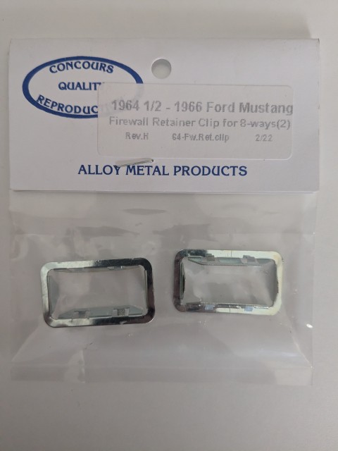 1964 1/2 1965 1966 Mustang Under Dash Wiring Firewall Retainer Clip Pair