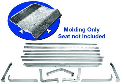 1965 1966 1967 1968 Mustang Folddown Seat Molding Set