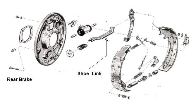 1965 - 1970 Mustang 9 inch Rear Drum Shoe Link