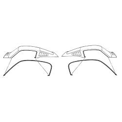 1964 to 1966 Mustang Fastback Roof Rail Seal Pair USA